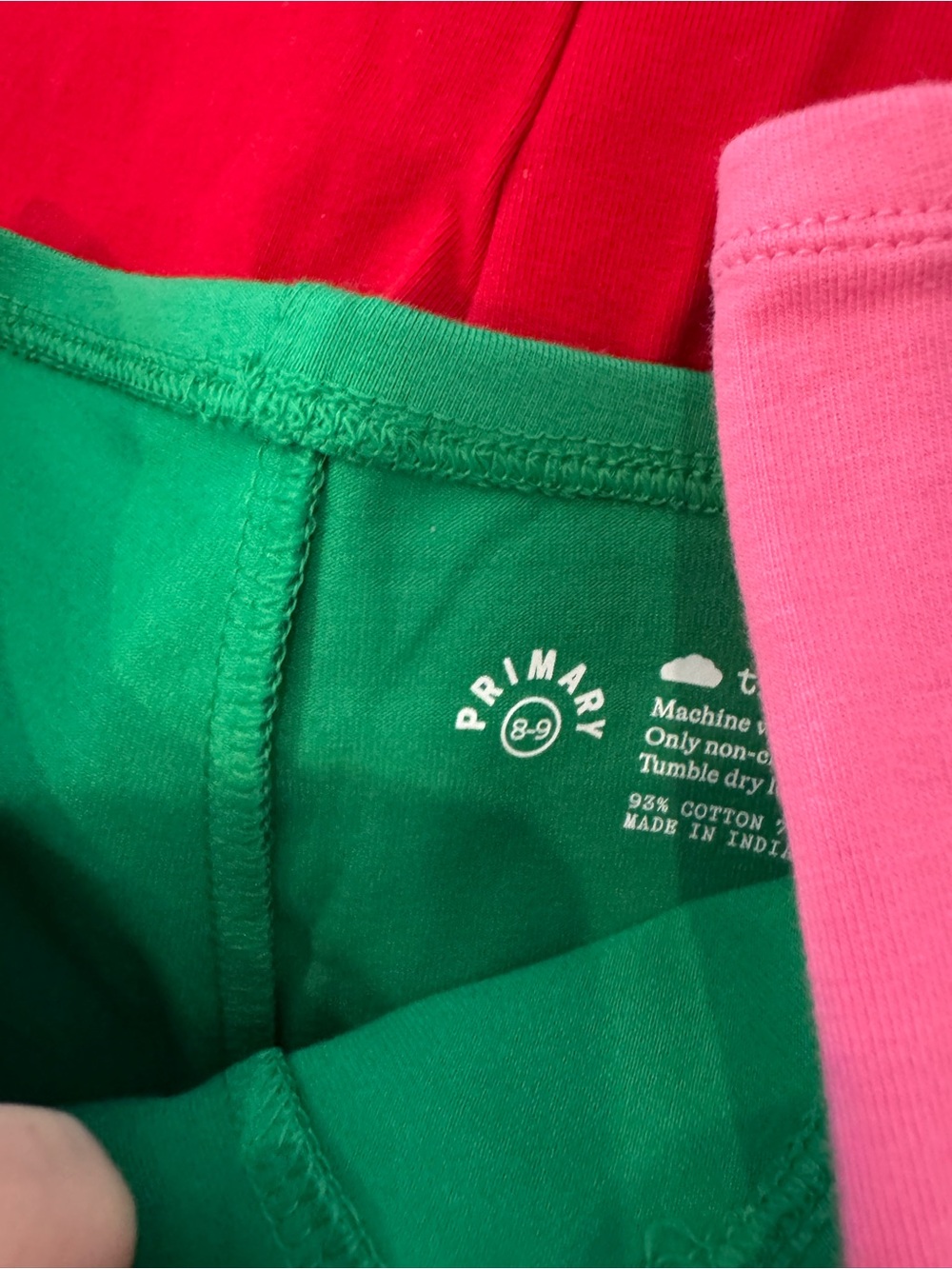 PrimaryKids Stretch Cotton Bike Shorts - Pink, Green, Purple, Orange, Red, White - Picture 5 of 11